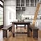 Flash Furniture Rectangle 40 in W, 108 in L, 30 in H, Pine Wood, Pinus Glabra, Steel, Mahogany XA-F-108X40-MG-GG - alternate 8
